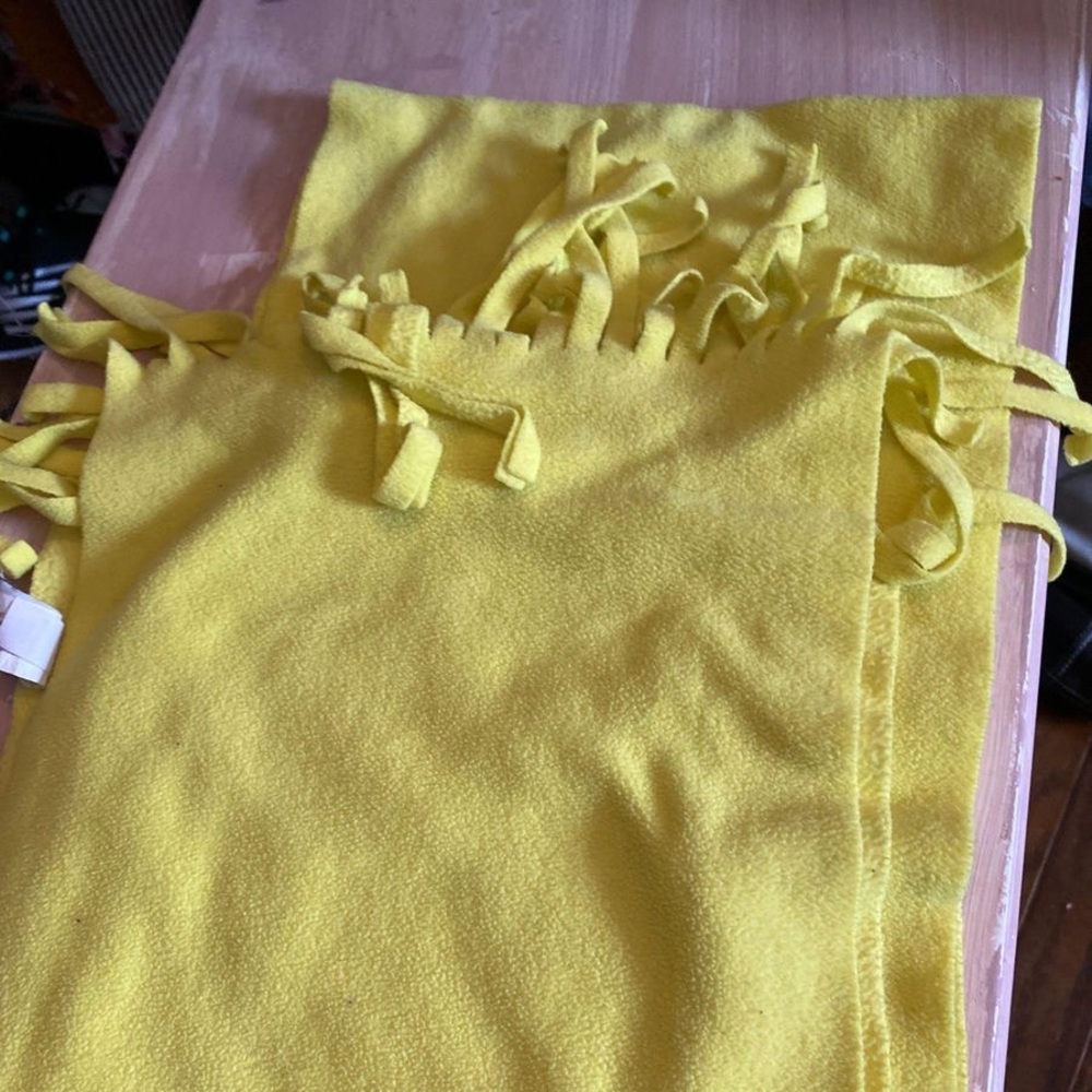 Bright yellow scarf